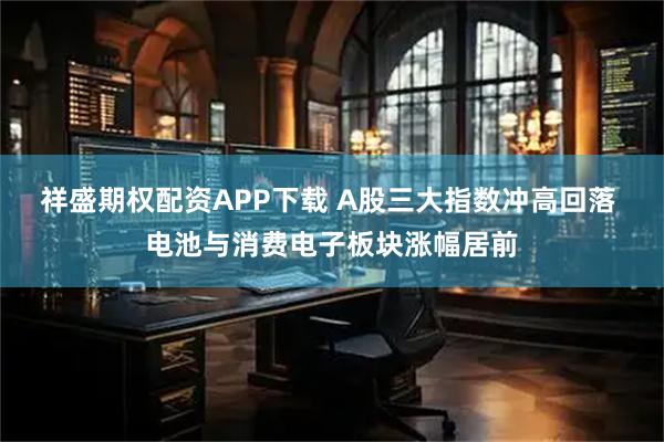 祥盛期权配资APP下载 A股三大指数冲高回落 电池与消费电子板块涨幅居前